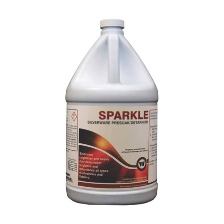 WARSAW CHEMICAL Sparkle Silverware Presoak/Detarnis, 1-Gallon, 4PK 63758-0000004
